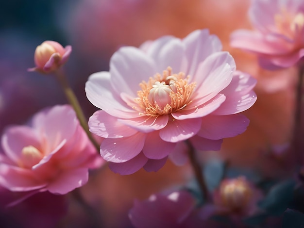 Macro close-up dromerige bloemfoto's