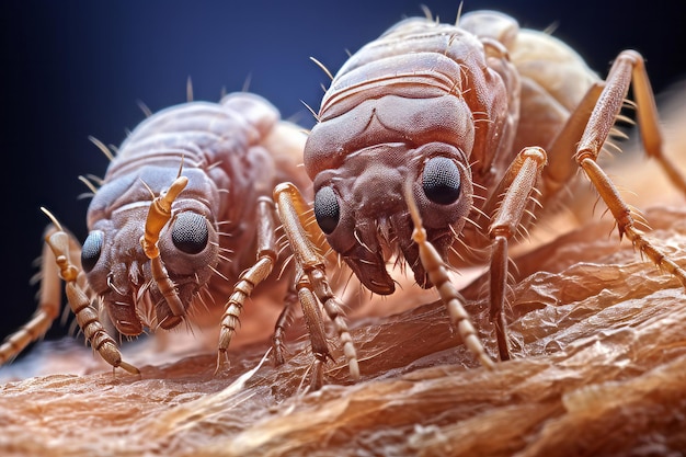 Macro close-up van een bedelinsect