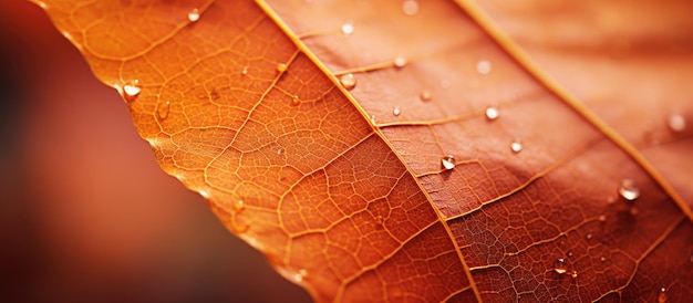 Macro closeup of a leaf outdoors