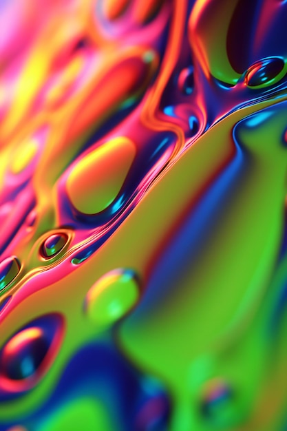 Macro closeup of neon slime texture made with generative AI