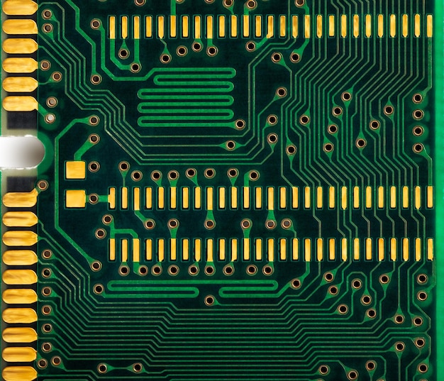 Macro of computer circuit board pattern Abstract background