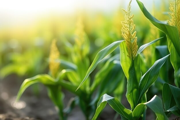 macro corn plantation