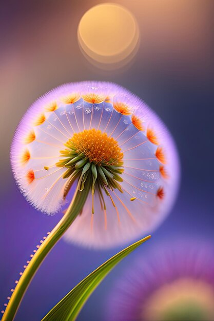 Macro dandelion flower