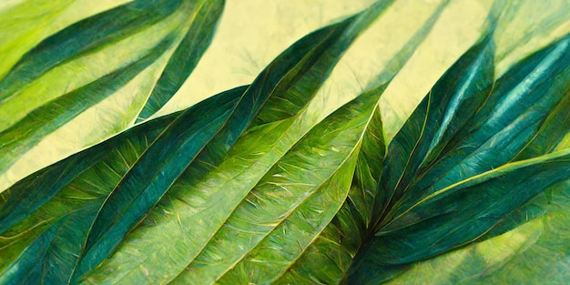 Macro fresh green leaf with fresh green color texture bright plant leaf