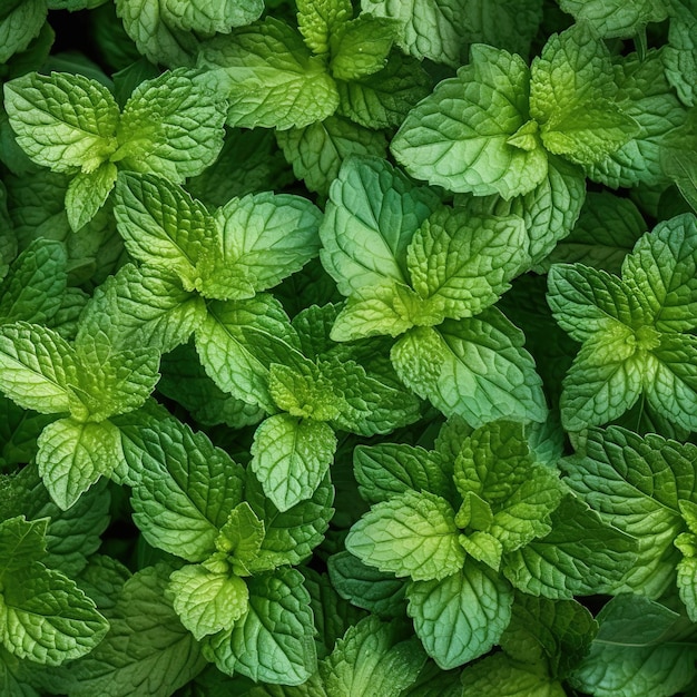 Macro of Fresh mint