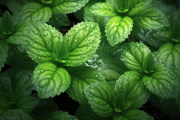 Macro of Fresh mint