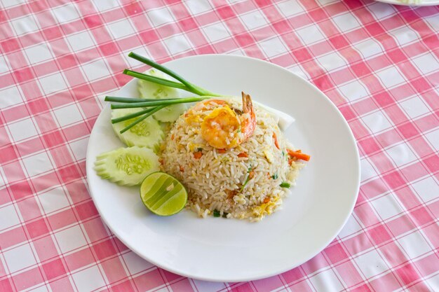 Photo macro fried rice thai style