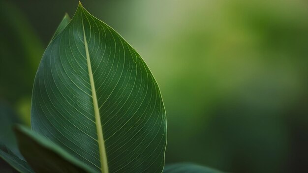 Macro of a green leaf