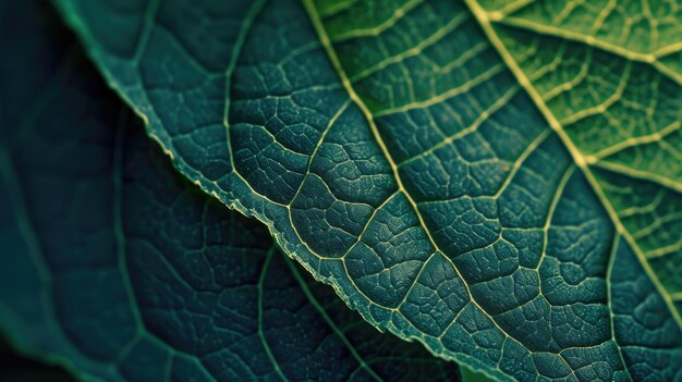 Macro of green leaves Generated by AI