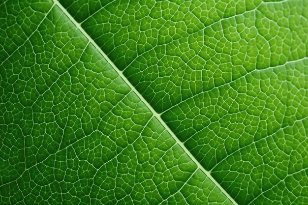 Macro of green leaves generated by ai