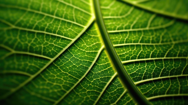 macro of green leaves It's a beautiful surface pattern by AI