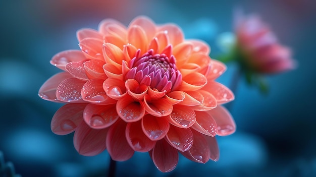 A macro illustration of a blooming flower showcasing intricate details AI generate