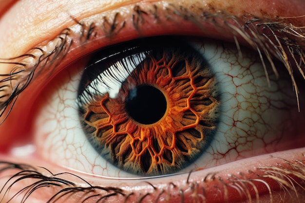 Macro image of human eye in extreme close up