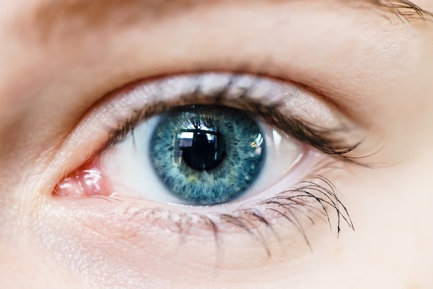 Macro image of human eye