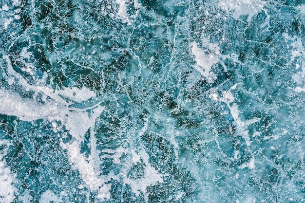 Macro image of ice. Ice background. Small depth of field