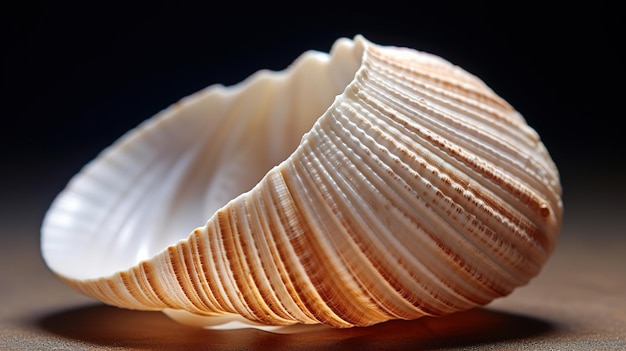 Macro image of a lined moon sea shell natica lineata