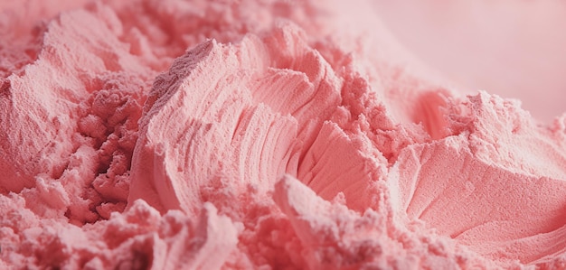 Photo macro image of the texture of pink powder