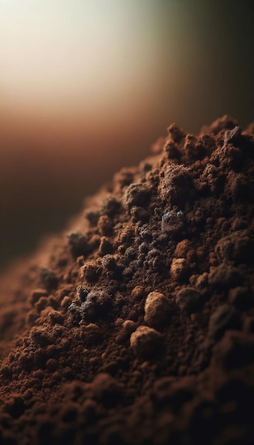 macro loose soil