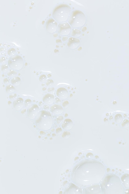 macro milk backgroundBubbles on milk surface