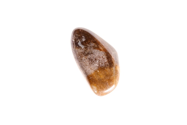 Macro mineral stone jasper on a white background