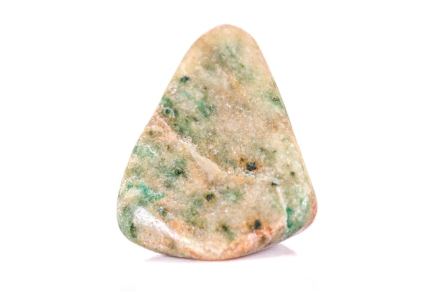 Macro mineral stone jasper on a white background