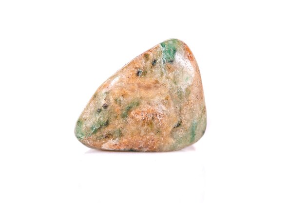 Macro mineral stone jasper on a white background