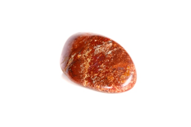 Macro mineral stone jasper on a white background