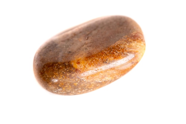 Macro mineral stone jasper on a white background