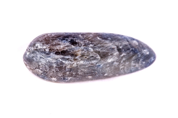 Macro mineral stone sapphire on white background