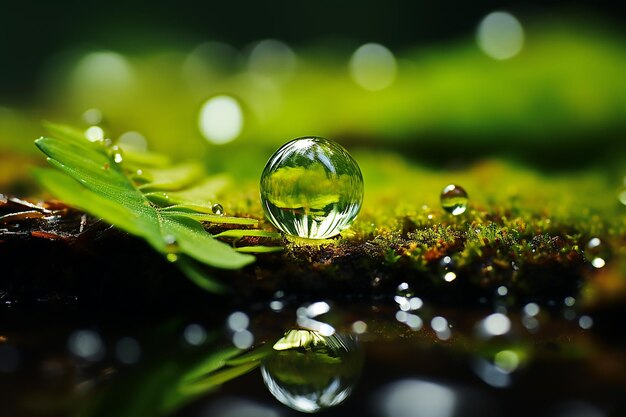 Macro Moss Dew