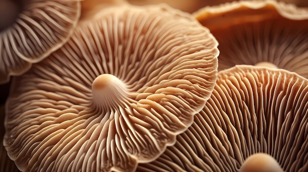 Macro Mushroom Gills