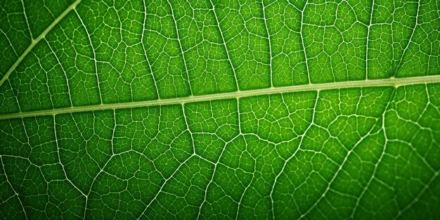 Macro Nature CloseUp of a Green Leaf