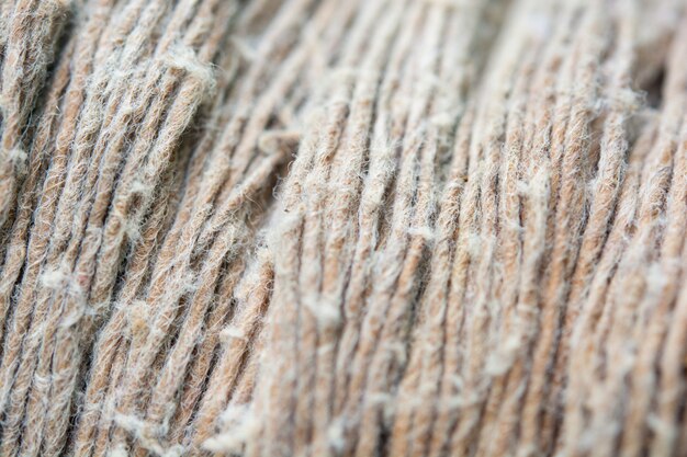 Macro of old fabric fibers