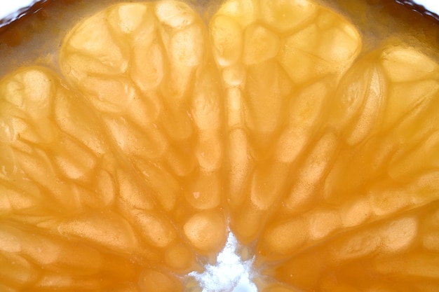 Foto macro-opname van verse rijpe sinaasappel