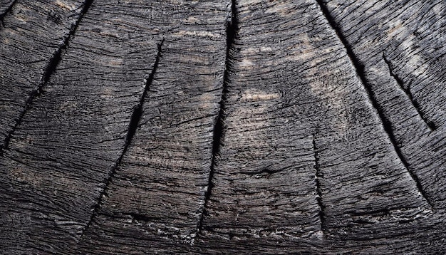 macro photo of black wood surface with wood texture