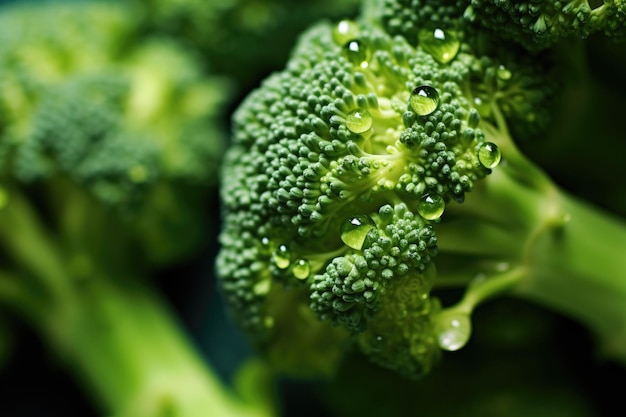 Macro photo of broccoli cabbage