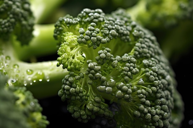 Macro photo of broccoli cabbage