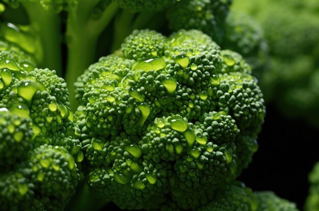 Macro photo of broccoli cabbage