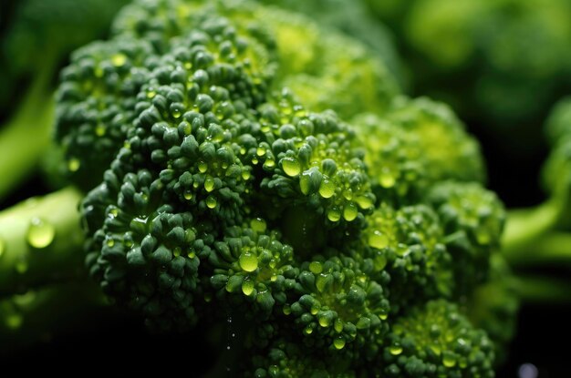 Macro photo of broccoli cabbage
