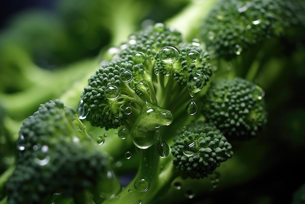 Macro photo of broccoli cabbage