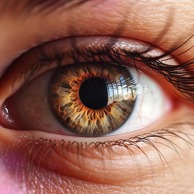 macro photo of human eye close up