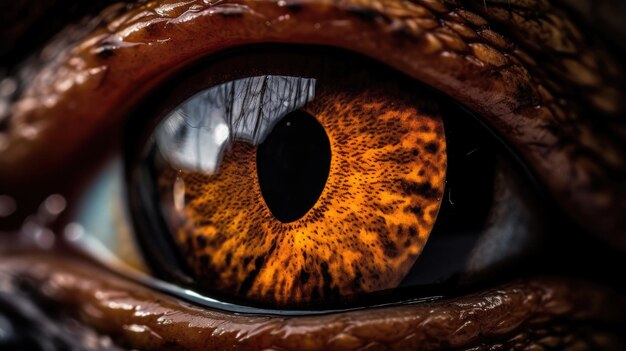 Macro photo of reptile eye