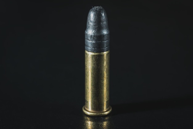 Photo macro photo smallcaliber cartridge 56mm or 22lr high quality photo