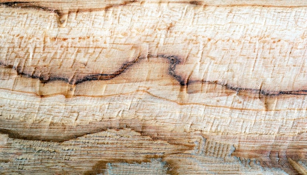 나무 질감으로 된 시카모어 보드 표면의 매크로 사진