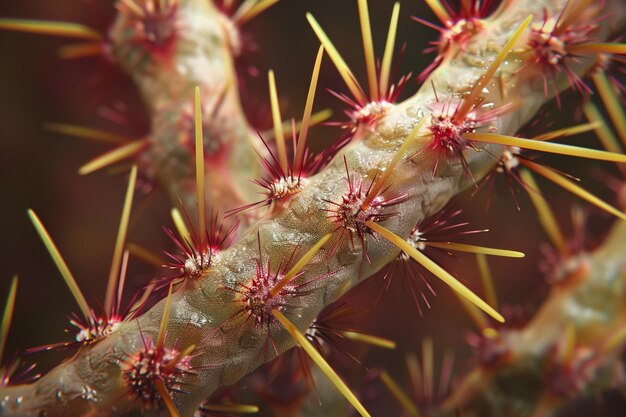 Photo macro photographs of cactus spines