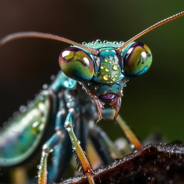 Macro Photography CloseUp View Of An Insect Vivid