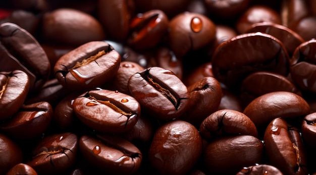 Photo macro photography coffee beans