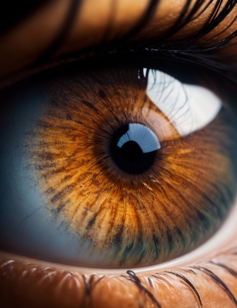 макрофотография человеческого глаза