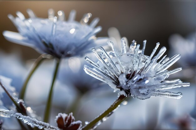 Foto macrofotografia della natura in inverno