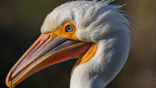 macro photography pelican